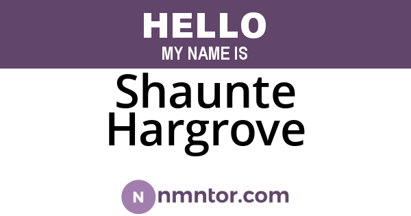 Shaunte Hargrove