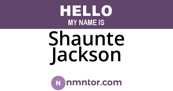 Shaunte Jackson