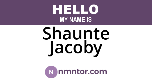 Shaunte Jacoby