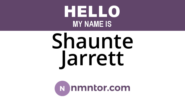 Shaunte Jarrett
