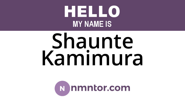 Shaunte Kamimura
