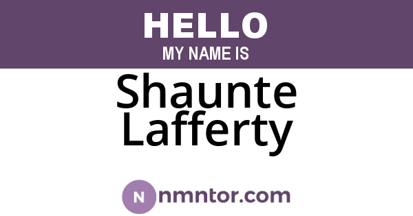 Shaunte Lafferty