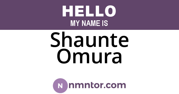 Shaunte Omura