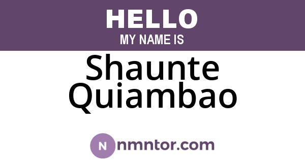 Shaunte Quiambao