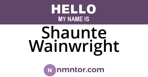 Shaunte Wainwright