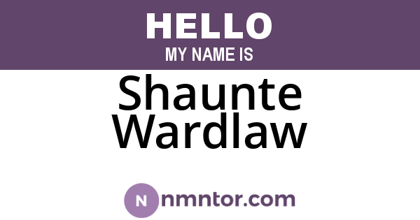 Shaunte Wardlaw