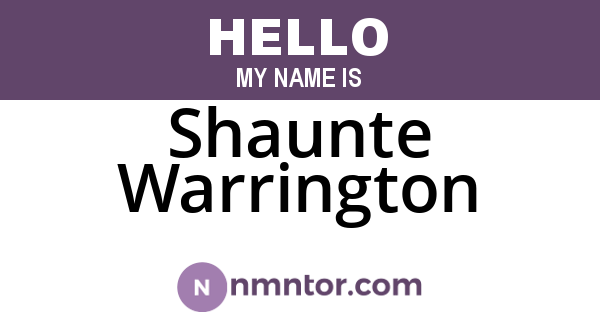 Shaunte Warrington