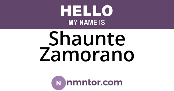 Shaunte Zamorano