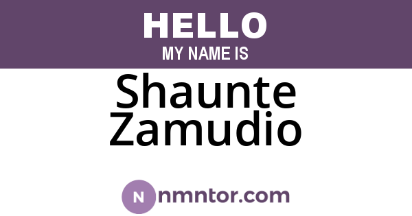Shaunte Zamudio