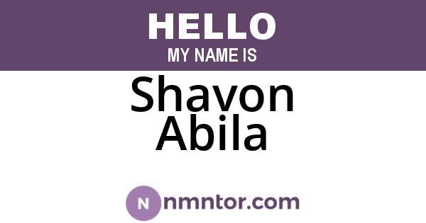 Shavon Abila