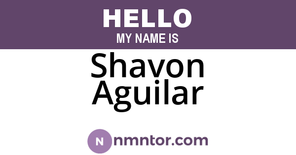 Shavon Aguilar