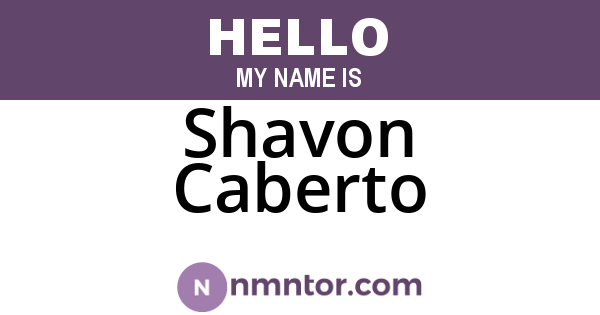 Shavon Caberto