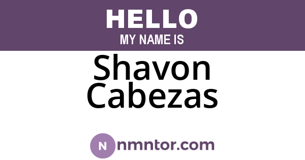Shavon Cabezas