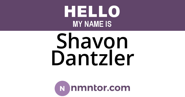 Shavon Dantzler