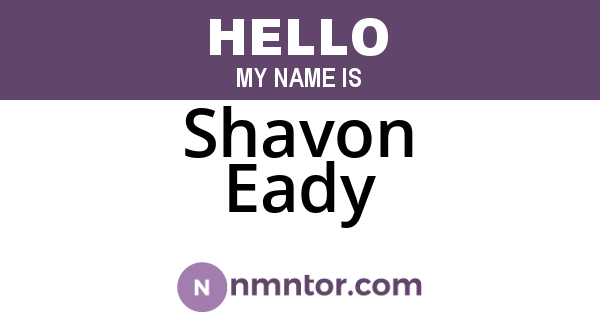 Shavon Eady