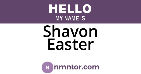 Shavon Easter