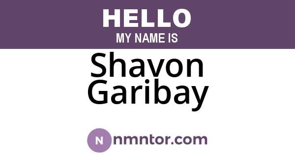 Shavon Garibay