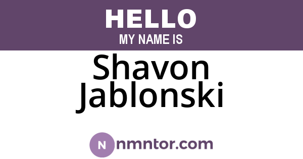 Shavon Jablonski
