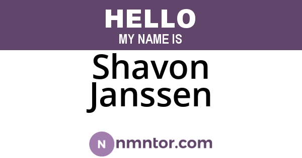 Shavon Janssen