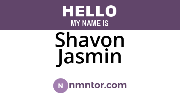 Shavon Jasmin