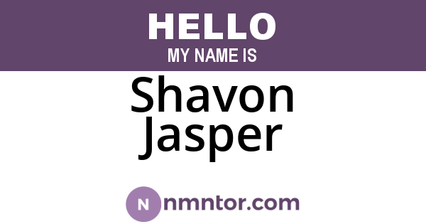 Shavon Jasper