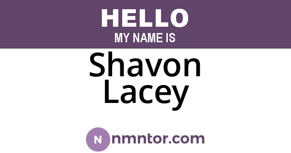 Shavon Lacey