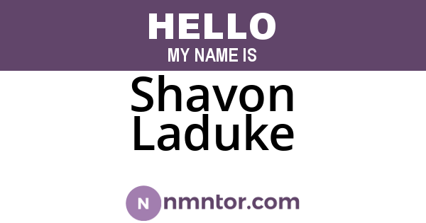 Shavon Laduke