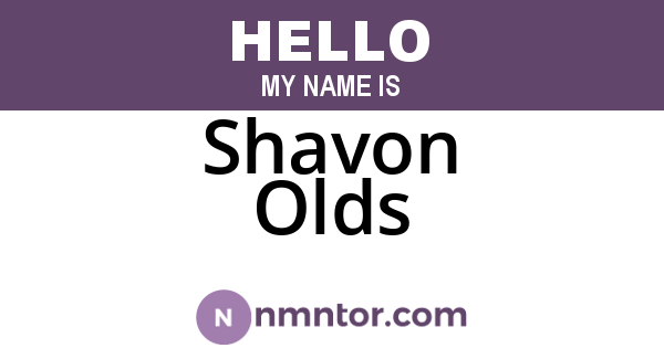 Shavon Olds