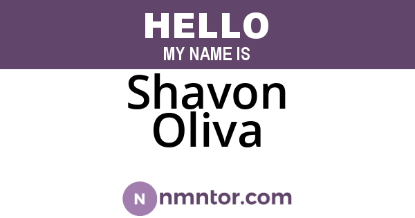 Shavon Oliva