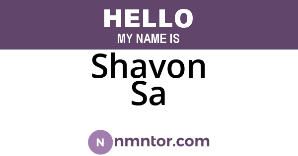 Shavon Sa
