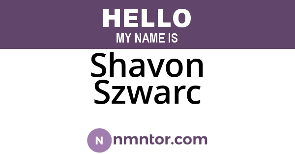 Shavon Szwarc