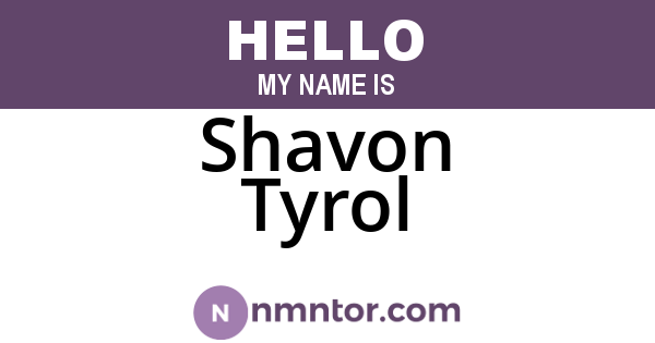 Shavon Tyrol