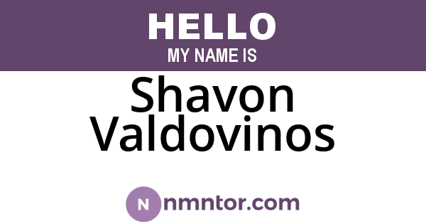 Shavon Valdovinos