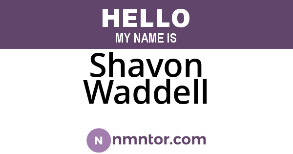 Shavon Waddell