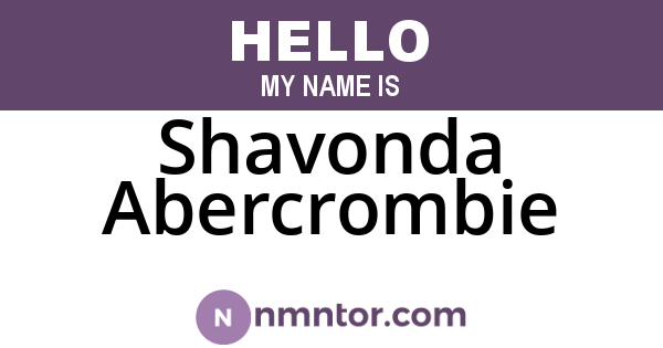 Shavonda Abercrombie