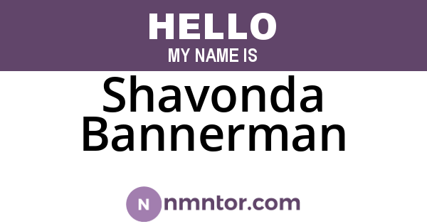 Shavonda Bannerman
