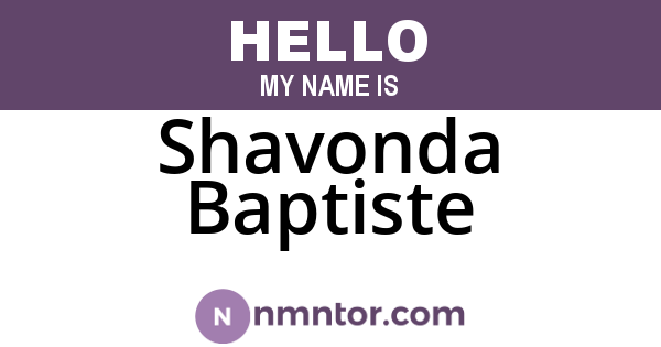 Shavonda Baptiste