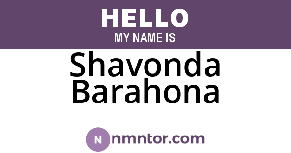 Shavonda Barahona