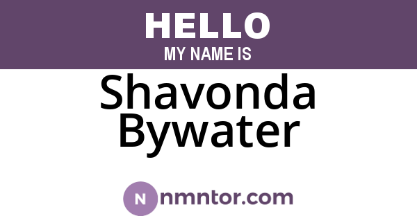 Shavonda Bywater