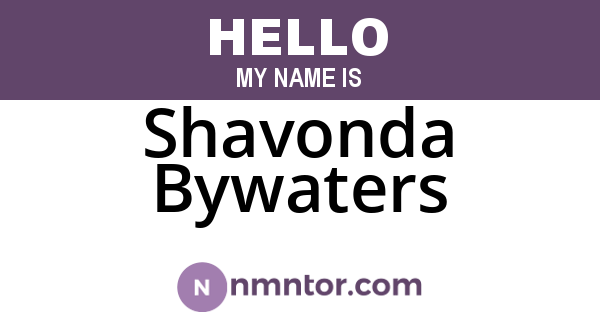 Shavonda Bywaters