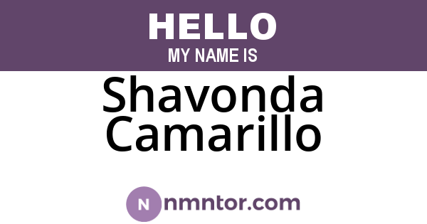 Shavonda Camarillo