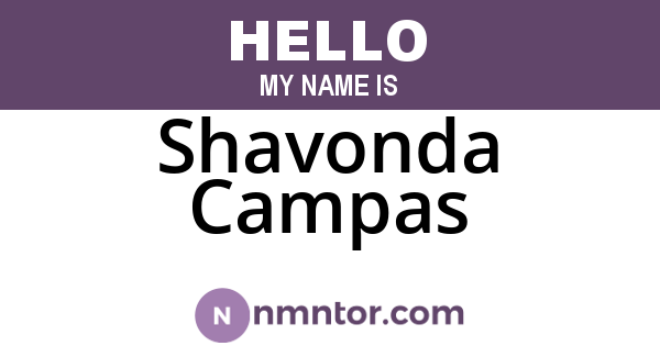 Shavonda Campas