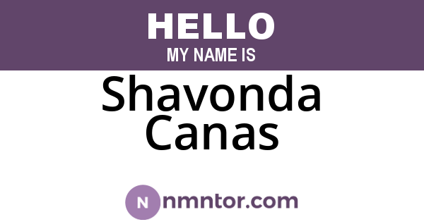 Shavonda Canas