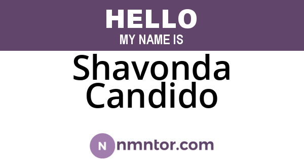 Shavonda Candido