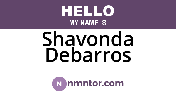 Shavonda Debarros