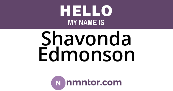 Shavonda Edmonson