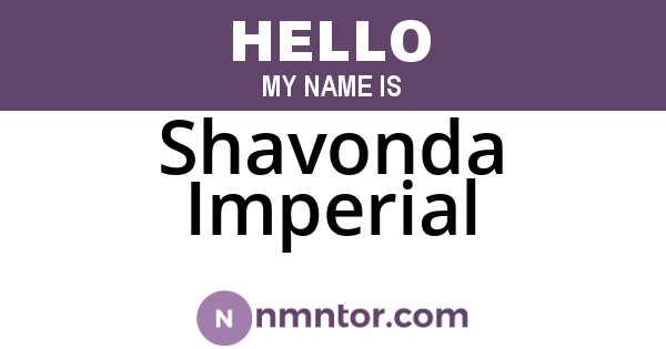 Shavonda Imperial