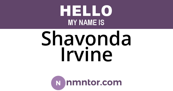 Shavonda Irvine