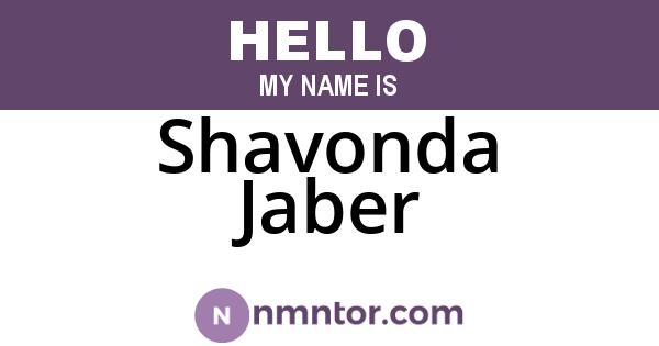 Shavonda Jaber