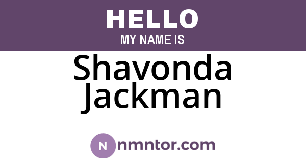 Shavonda Jackman